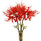 Calcifer 3 tiges de lys araignées artificielles Lycoris (rouge)