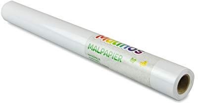MALINOS 301033 Rouleau de Papier à Peindre - 10 m - 45 cm x 10 m - Blanc