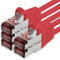 1CONN Cavo di Rete Cat6 1m Rosso - 5 x Cavo Patch LAN Cat 6 Cavo di Rete LAN Sftp Pimf Lszh Rame 1000 Mbit s