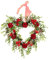 balikha Heart Shaped Wreaths Front Door Wall Hanging Garden Rose Flower Artificial Garland 15.7'' for Valentine'S Day Wedding Window Party Decoration Spring