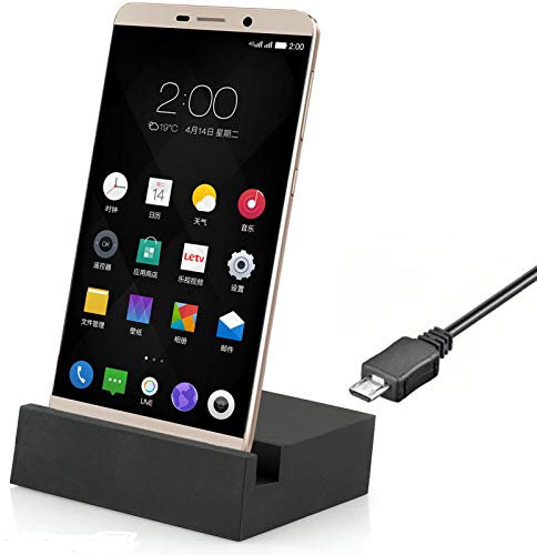 MOELECTRONIX - Docking station USB 3.1 tipo C adatta per Xiaomi Redmi Note 9, docking station di ricarica docking station, colore: Nero