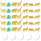 ABOOFAN 100pcs Hawaiian Jungle Theme Monstera Animal Creative Confetti Decorations Paper Scatters Confetti Decor for Birthday Party (with Disc)