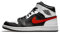 Nike Herren Air Jordan 1 Mid Basketballschuh, Black Chile Red White, 44.5 EU