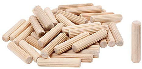 100 Pack 3/8 Wood Dowel Pins Straight Grooved Pins for Furniture Door and Dowel jig (3/8 in)