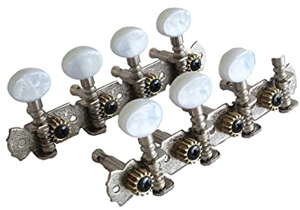 F Fityle Guitar Machine Heads Tuning Pegs Tuning Keys for Mandolin Banjo and 8 String Guitars Instruments Double Hole Chrome Plating 4L 4R
