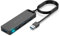 VENTION USB 3.0 Hub, 4 Anschlüsse USB-Hub ultradünn Daten-USB-Hub erweitertes Kabel [Laden unterstützt], kompatibel mit MacBook, Laptop, Surface Pro, PS4, PC, Flash-Laufwerk, mobile HDD (1 m)