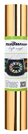 TECKWRAP Chrome Light Gold Adhesive Craft Vinyl Roll 1ftx5ft