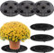 CCCYMM 6 Pcs Plant Level Pot Elevator, Heavy Duty Plant Stand, Black Round Plant Flower Pot Holder Plastic Plant Risers for Indoor Outdoor Garden Deck Floor Protector-30 cm / 12 Inch