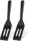 2 Pack Silicone Mini Brownie & Cookie Spatula, Heat-Resistant Turner, Flip Egg & Serve Batter (Black)