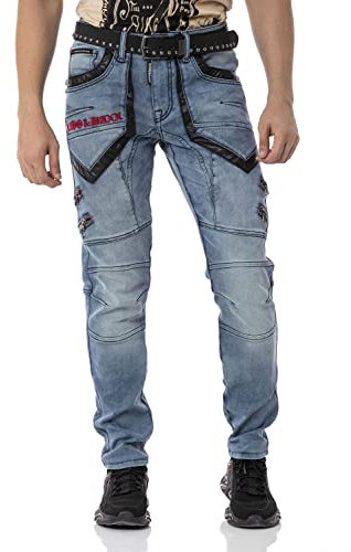 Cipo & Baxx Herren Jeanshose Pants Denim CD795 Blau W33 L32