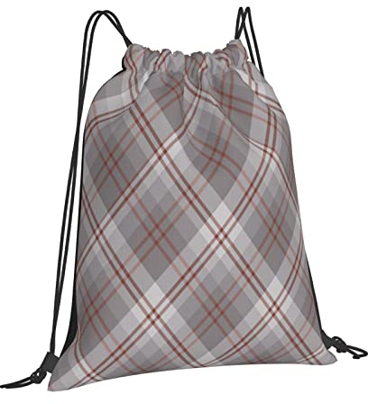 803 Rucksack Mit Kordelzug Fraser Hunting Tartan Grau Klapprucksack Strand Erwachsene Sportbeutel Schwimmen wasserdichte Turnbeutel Für Damen