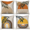 Kissenbezug Boho 40x40 4er Set, Hnmdmyi Mid Century Abstraktes Blatt Sonnenuntergang Sonnenaufgang Regenbogen Linie Dekorative Kissenbezüge Modern Minimalistisch Leinen Kissenhülle für Sofa Home Decor