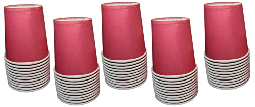 Terryshop74 Bicchieri in carta mod 180 XL Bevande calde e fredde bibite a prova di tenuta (XL Rosso, 100, unità)