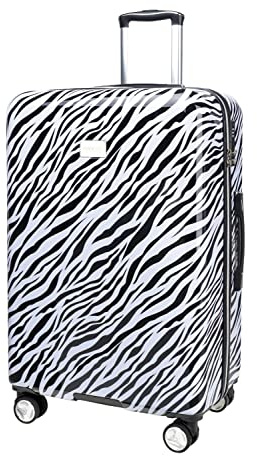 Puccini Koffer Reisekoffer Hartschalen Trolly Beautycase Beverly Hills (Zebra 10, Set: Groß + Mittelgroß + Kabinenkoffer)