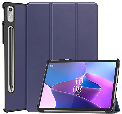 Lenovo Tab P11 Pro 2nd Gen Tablet Case 11.2 Inch, Slim Tri-Fold Stand Leather Protective Shell Smart Cover with Auto Wake/Sleep Flip Case for Lenovo Tab P11 Pro Gen 2 TB-132FU/TB-138FU, Blue