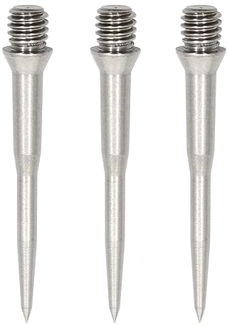 KOTO - Pro Konvertierungsspitzen Silber, Satz mit 3 Spitzen, Länge 32mm, Soft Tip Darts auf Steel Tip