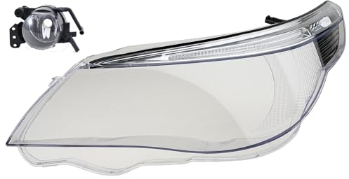 Johns, Scheinwerfer Glas passend für BMW 5er E60 E61 03-07 li. M. LED + Nebelscheinwer.