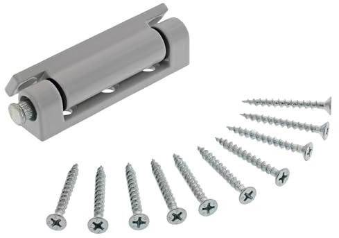 ToniTec Charnière de fenêtre en plastique gris clair 75 x 20 x 14 mm 1 pièce pour fenêtre ou porte avec vis de montage