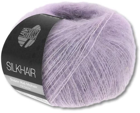 Frida's Wollhaus Lana Grossa 25 g Silkhair Mohair Superkid Seide Wolle Häkeln Stricken 43 Farben (173 | Flieder)