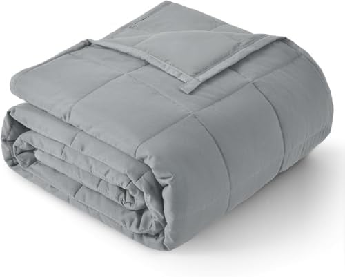 Topblan Cooling Weighted Blanket for Adults, 12 lbs 48 x 72 Twin Size Bed
