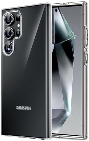 CoolGadget Handyhülle für Samsung Galaxy S24 Ultra Ultra Dünn Transparent | Slim Case aus flexiblem TPU, federleicht, kaum sichtbar, kratzfest, minimalistisch