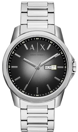 Armani Exchange Herrenuhr 44mm Silberner Edelstahl, AX1764
