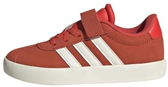 adidas VL Court 3.0 Hook and Loop Shoes Kids Schuhe, Bright Red/Core White/Off White, 31 EU