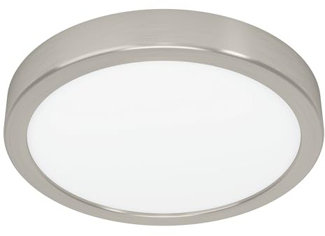 EGLO LED Deckenleuchte Fueva 6, runde Deckenlampe | Aufbaulampe aus Metall in Silber und Kunststoff Weiß, Deckenbeleuchtung warmweiß-kaltweiß, ⌀ 21 cm