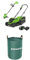 Greenworks Elektro-Rasenmäher 24V 33cm 30L Grasfangbox und Kabelloser Rasentrimmer 25cm automatischer Vorschubkopf mit Akku 4Ah und Ladegerät GD24LM33LT25K4 + Greenworks Tools 120l Gartenabfallsack