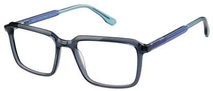 BOTANIQ Quadratisch Azetat Brillen in Blau für Herren, Brille mit Sehstärke, optional mit Sonnenbrillen tönung oder Blaulichtfilter (Modell BIO-1109-105)