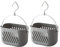 2pcs Panier de caddie de douche suspendue, panier de rangement de salle de bain en plastique Panier de douche portable Panier de toilette Panier de suspension avec crochet pour la maison, gris