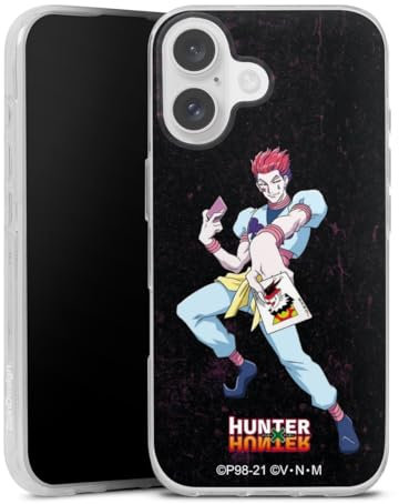 DeinDesign Silikon Hülle kompatibel mit Apple iPhone 16 Case transparent Handyhülle Hisoka Morow Fanartikel Hunter x Hunter