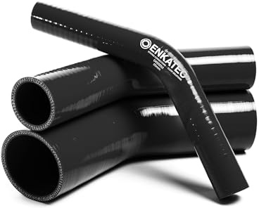 ENKATEC® - Tuyau en silicone 45° - Tuyau d'air de chargement - Diamètre intérieur : 22 mm - Diamètre intérieur : 13-114 mm - Taille au choix - Noir
