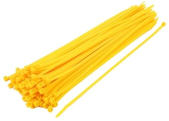 Nylon-Kabelbinder, 3,6 x 250 mm, gelb, 40 Stück, ideal für die Befestigung und Organisation von Kabeln bei privaten oder professionellen Projekten.