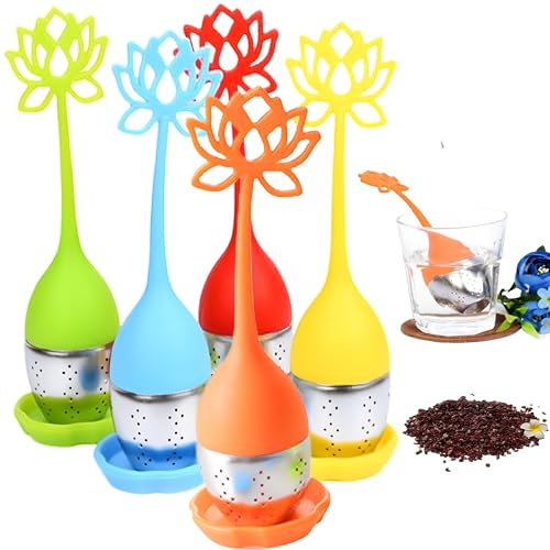 WYFCR 5PCS Tea Infuser, Herbal & Loose Leaf Tea Strainer with Fine Mesh, Suitable for Black & Green Tea