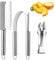 Ananas Forma di V Clip,Cabbage Peeler,4 Pezzi Scavino per Verdure,Pelapatate Occhi in Acciaio Inox,Taglia Carote,Pelapatate Professionale,Può Anche Rimuovere il Ceppo per Fragole Patate Carote Ecc