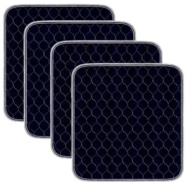 HUNAIGEE Inkontinenz-Sitzauflage Sesselauflage Wasserdicht Inkontinenz Stuhlauflage Waschbar Sitzauflage Inkontinenz mit Antirutsch auf der Rückseite (schwarz54x56cm)