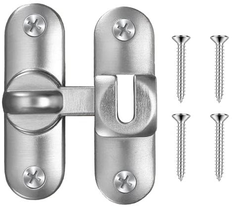 KAIYAYA Cerradura Puerta Corredera, 90/180 Grados Pestillo para Corredera, Cerrojo de Puerta Acero Inoxidable de Acero Inoxidable con Tornillos para Cocina, JardíN, Dormitorio, Ventana