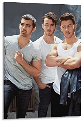 SDYYFF Foto Auf Leinwand 30 * 50cm Senza Cornice Jonas Brothers Pop Rock Band Forte Soggiorno Poster Camera da letto Pittura
