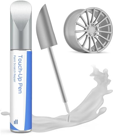 Pintura para retoques Silver – Compatible con llantas de Ford, reparación de bordillos DIY con pintura a juego