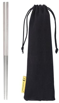 SILVERANT Baguettes à long manche en titane ultra légères pour camping, randonnée, randonnée et loisirs créatifs (baguettes à long manche)