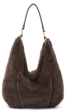 Freiesoldaten Sac à bandoulière moelleux en fausse fourrure pour femme