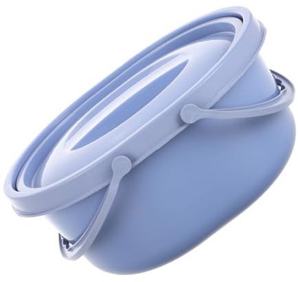 VICASKY Pot de Toilette Portable pour Adultes avec Couvercle et Double Poignée Seau Épais Robuste pour Camping Voyage et Usage Domestique Toilette Hygiénique Pratique