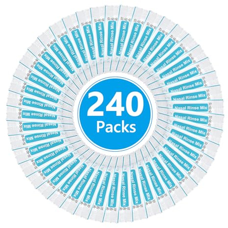 URAQT 240PCS Sachets Sel Nasal, Sachets de douche nasale 2.7g | Sachets douche nasale, Sel D'irrigation de Nez, Sel Rinçage Nasal pour Douche Nasale, Kit Sinus Rinse, Irrigation Nasale