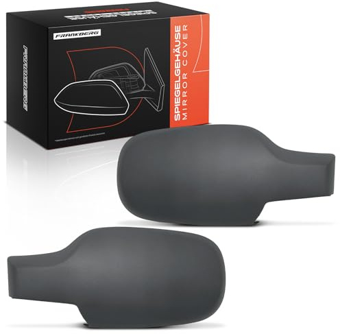 Frankberg 2x Coques de rétroviseur extérieur, capuchons de rétroviseur, | Compatible avec: Clio III boîte/hayon SB SR, Clio III BR0/1 CR0/1, Clio III Grandtour KR0/1