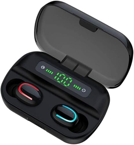 Cuffie A Conduzione Ossea, Auricolari Wireless 8d Mini Auricolare Bluetooth Stereo 5.0 con Doppio Microfono Sportivo Impermeabile, per La Corsa, Lo Sport, Il Fitness, Black