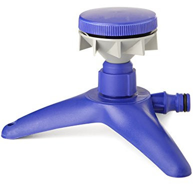 Tatay Aspersor Rotativo con Base Top Line, 15l, min, 90 m2, Conector Universal, Protección Solar, Fácil Instalación, Azul