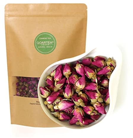 GOARTEA Rosentee 100g / 3.5oz Getrocknete Rosenknospen Red Rose Tea Gourmetia Rosenblüten Rose Buds Herbal Tee