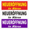 Neu-eröffnung in Kürze – freie Farbwahl – 250x70cm - stabile 520g PVC Werbe-plane – in 3 Größen (150x50cm, 250x70cm, 300x100cm) verfügbar – P00002-008-2500x700