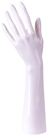 Dila GmbH Damenhand Dekohand Ringhalter 36 cm Weiß Glänzend Mannequin Schaufensterpuppe